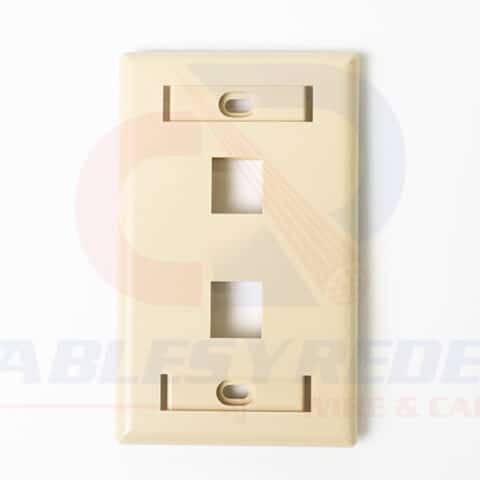 HTN-FPIDUAL-I Hellermanntyton Faceplate Duplex (Id) Marfil