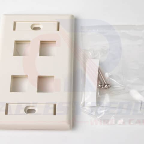 HTN-FPIQUAD-FW Hellermanntyton Faceplate Cuadruplex (Id) Blanco Oficina