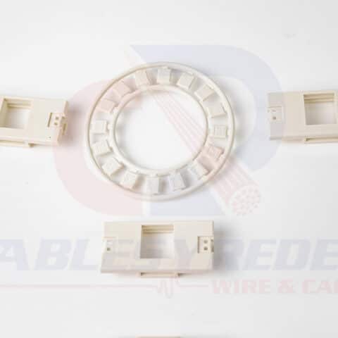 HTN-FPMIFD-FW Hellermanntyton Inserto Duplex P/Faceplate Modular blanco Oficina (Pk/3Pzs)