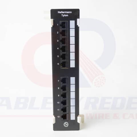 HTN-PP110C5E12V Hellermanntyton Patch Panel Cat.5E RJ45 12 Puertosvertical (Muro/Bracket/Registro)