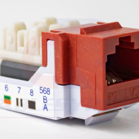 HTN-RJ45FC5E-RED Hellermanntyton Jack RJ45 Cat.5E Rojo