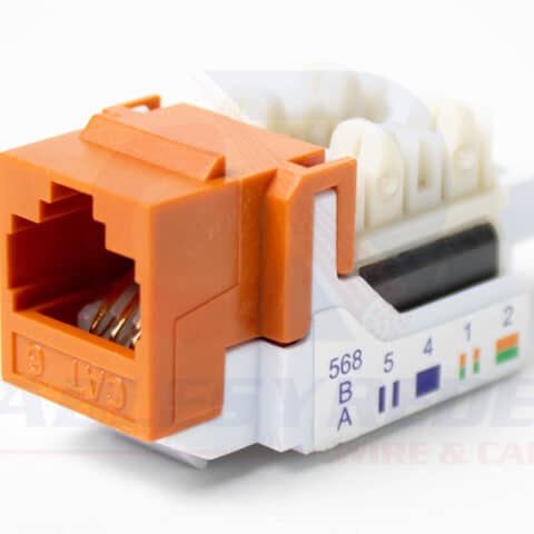 HTN-RJ45FC6-ORG Hellermanntyton Jack RJ45 Cat.6 Naranja