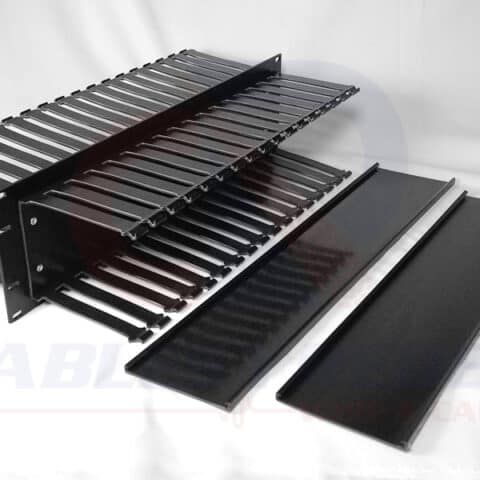 HTN-WMB32 Hellermanntyton Organizador Horizontal Doble 3Ur4"X5"+4"X5"