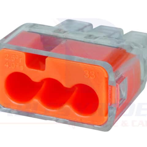 IDEAL-30-1033 Ideal In-Sure Push-In Wire Connector, 12 AWG, 3-Port 100/Box