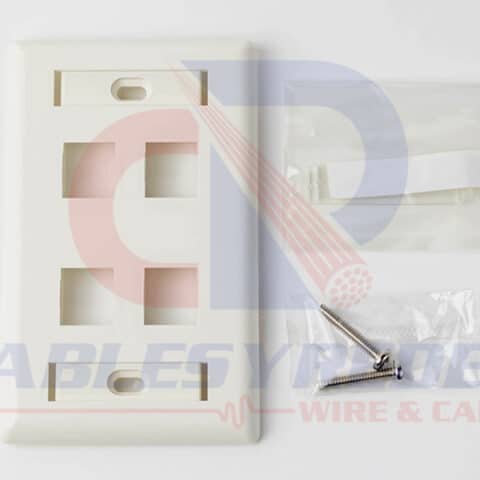 OCC-FPSK0401 Occ Fiber Faceplate Cuadruplex Id Kmj4 Blanco Oficina