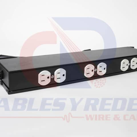 R&C-B001-BK Racks&Cabs Barra 6 Contactos Horizontal 19" 1Ur Negro