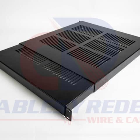 R&C-CH076-BK Charola Ventilada P/Gabinete Profundidad Ajustable 510-910MM 1Ur