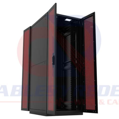 R&C-G027-RED Racks&Cabs Gabinete De Piso Ti Premium Equipado 42Ur H2150 W830 D930Ur